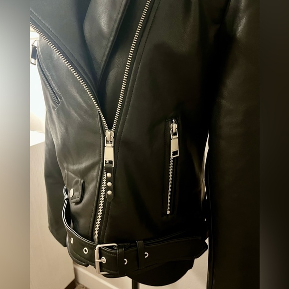 NWT Rebecca Minkoff Moto Jacket Black Medium - Picture 3 of 13
